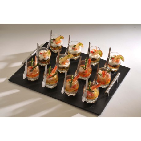 Plateau Ardoise 38x28cm Poignées Métal