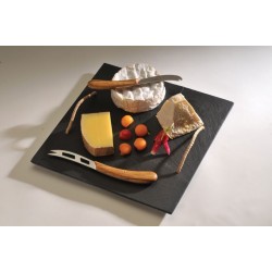 Plateau Ardoise Poignées Corde écaillée 30x12cm