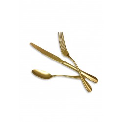 BAGUETTE OR 3mm Titanium MENAGERE 48 PCS COUTEAU STEAK