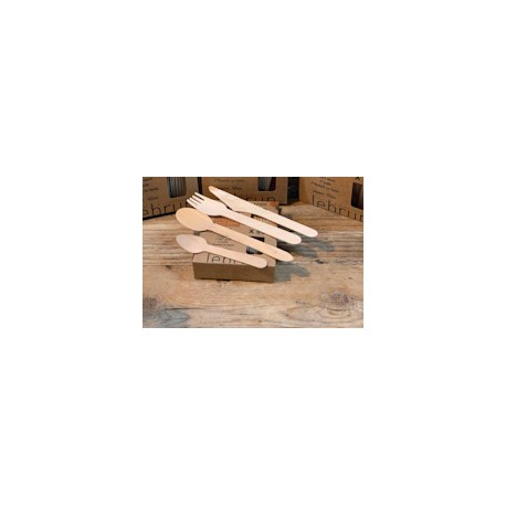 Boite de 20 cuillers table en bois - RETRO