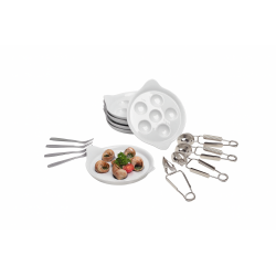Coffret service à escargots 12 pcs