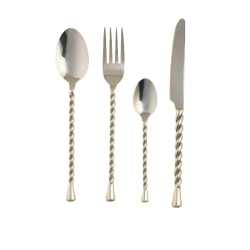 PALMIER Torsadé MENAGERE 24 PCS COUTEAU TABLE