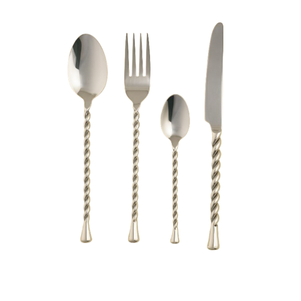 PALMIER Torsadé MENAGERE 24 PCS COUTEAU TABLE