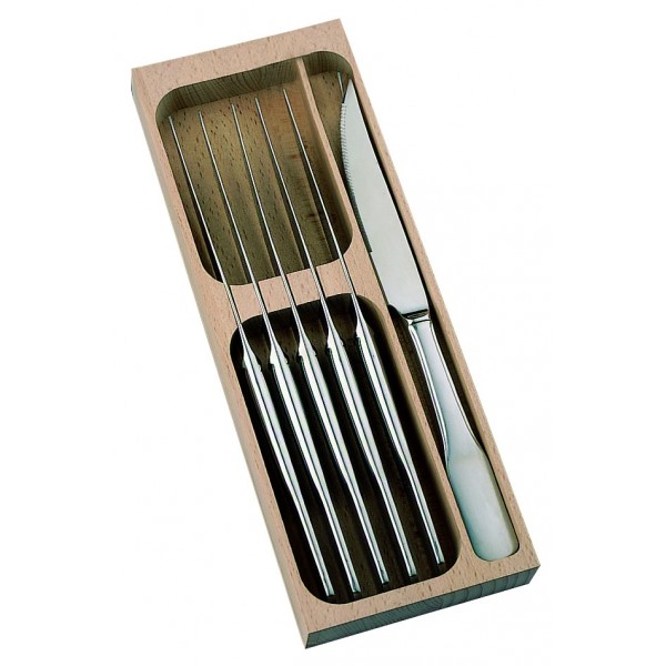 coffre bois 6 couteaux steak