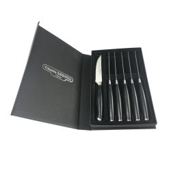 écrin noir 6 couteaux steak