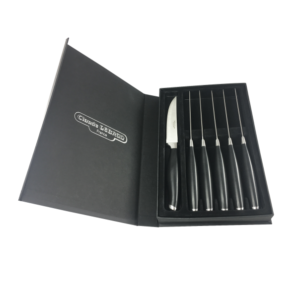 écrin noir 6 couteaux steak